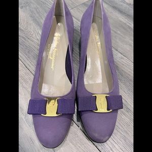 Vintage Ferragamo Vara Bow Shoes